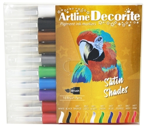 Artline Decorite Pinsel Metallic 10er-Set